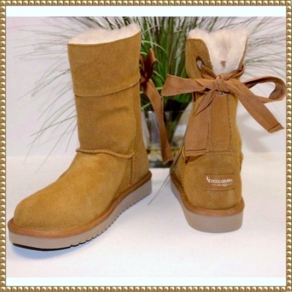 UGG Shoes - NWOB Ugg Koolaburra Suede Fur Lined Bow Boots Sz 7